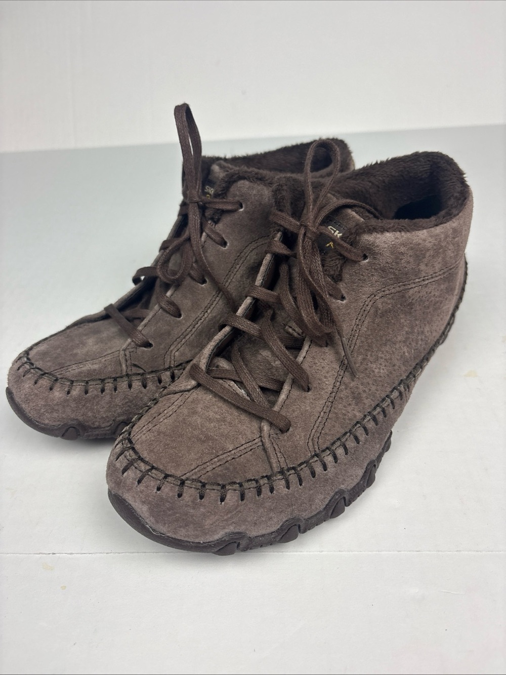 Skechers Women 6.5 Shoes 49013 Chocolate Brown Chukka Suede Boot Relaxed Fit